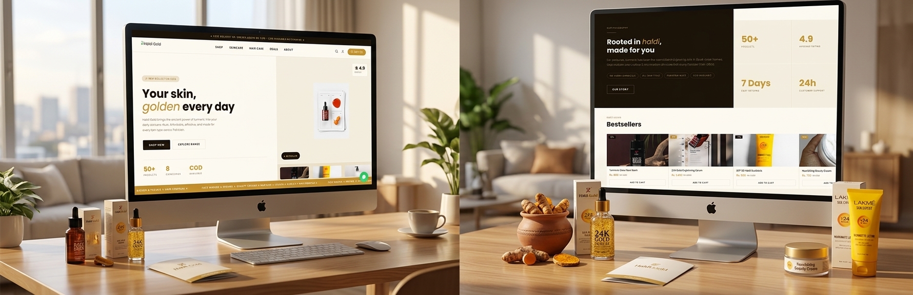 Haldi Gold Homepage Design